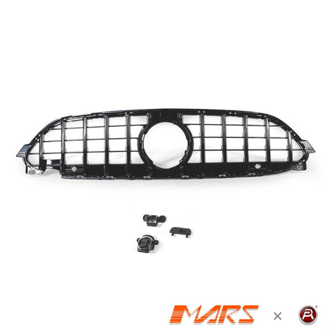 Gloss Black AMG Panamericana Style Front Bumper Bar Grille Grill Bodykit for Mercedes - Benz CLE - Class C236 A236 2023 - 2025 - Mars Performance