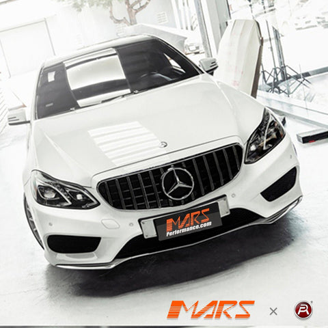 Gloss Black AMG Panamericana Style Front Bumper Bar Grille Grill Bodykit for Mercedes - Benz E - Class W212 2014 - 2016 - Mars Performance