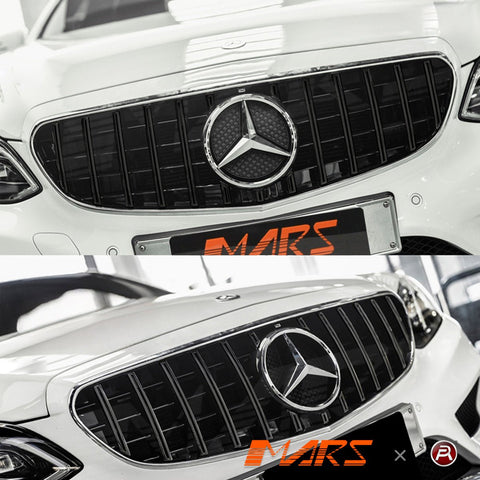 Gloss Black AMG Panamericana Style Front Bumper Bar Grille Grill Bodykit for Mercedes - Benz E - Class W212 2014 - 2016 - Mars Performance