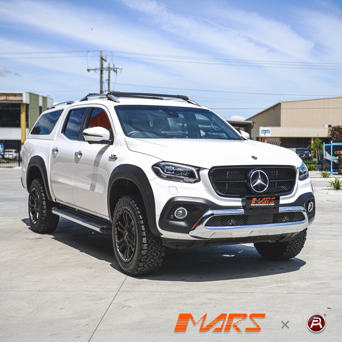 Gloss Black AMG Style Front Bumper Bar Grille Grill Bodykit for Mercedes - Benz X - Class Pick Up Ute W470 2017 - 22 - Mars Performance