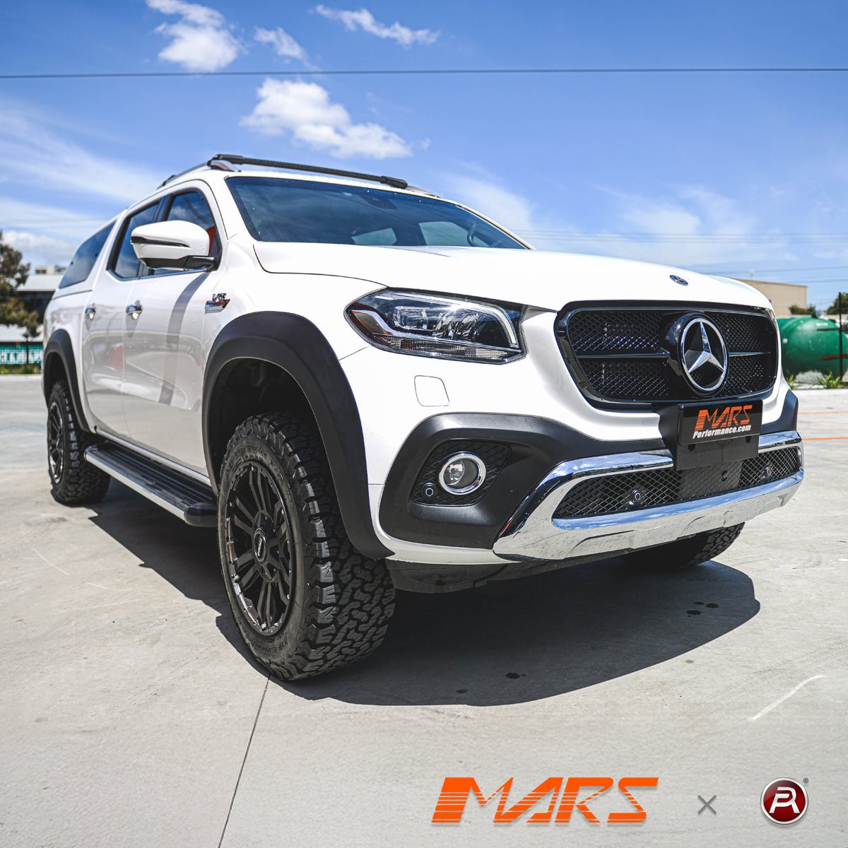 Gloss Black AMG Style Front Bumper Bar Grille Grill Bodykit for Mercedes - Benz X - Class Pick Up Ute W470 2017 - 22 - Mars Performance