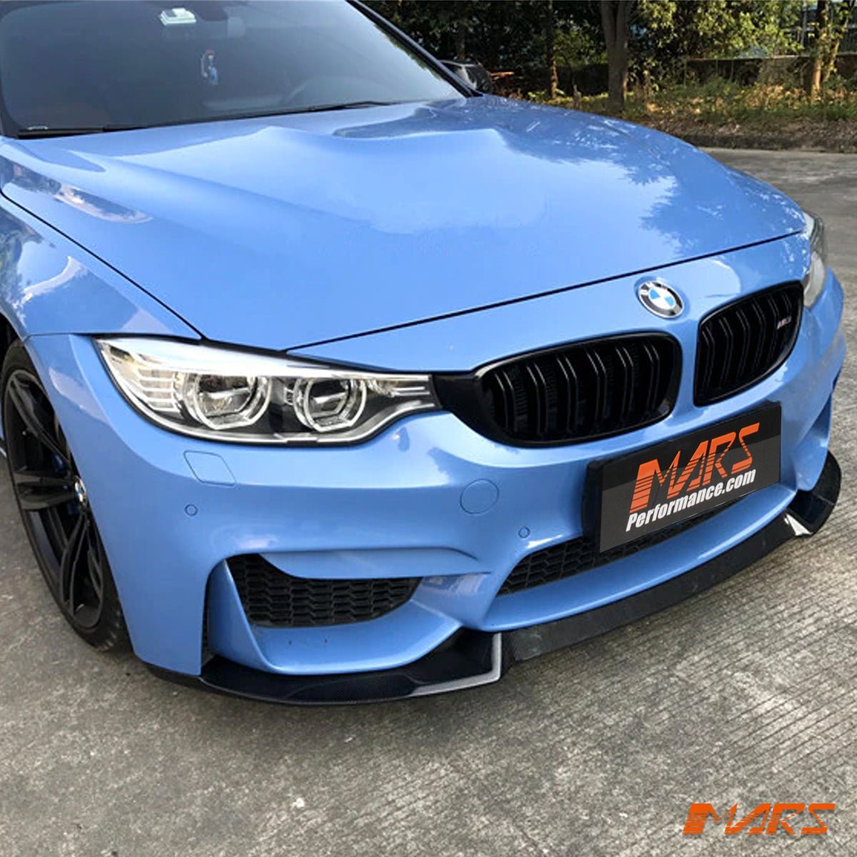 Gloss Black BMW CS Style Front lip for MARS M4 F32 F33 aftermarket Bumper bar Bodykit - Mars Performance