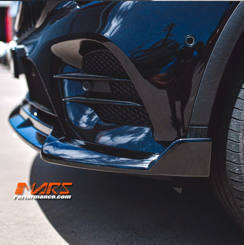 Gloss Black Brabus Style Front Bumper Bar Lip Spoiler Bodykit for Mercedes - Benz 2015 - 2019 GLC - Class X253 C253 AMG Pack & GLC43 - Mars Performance