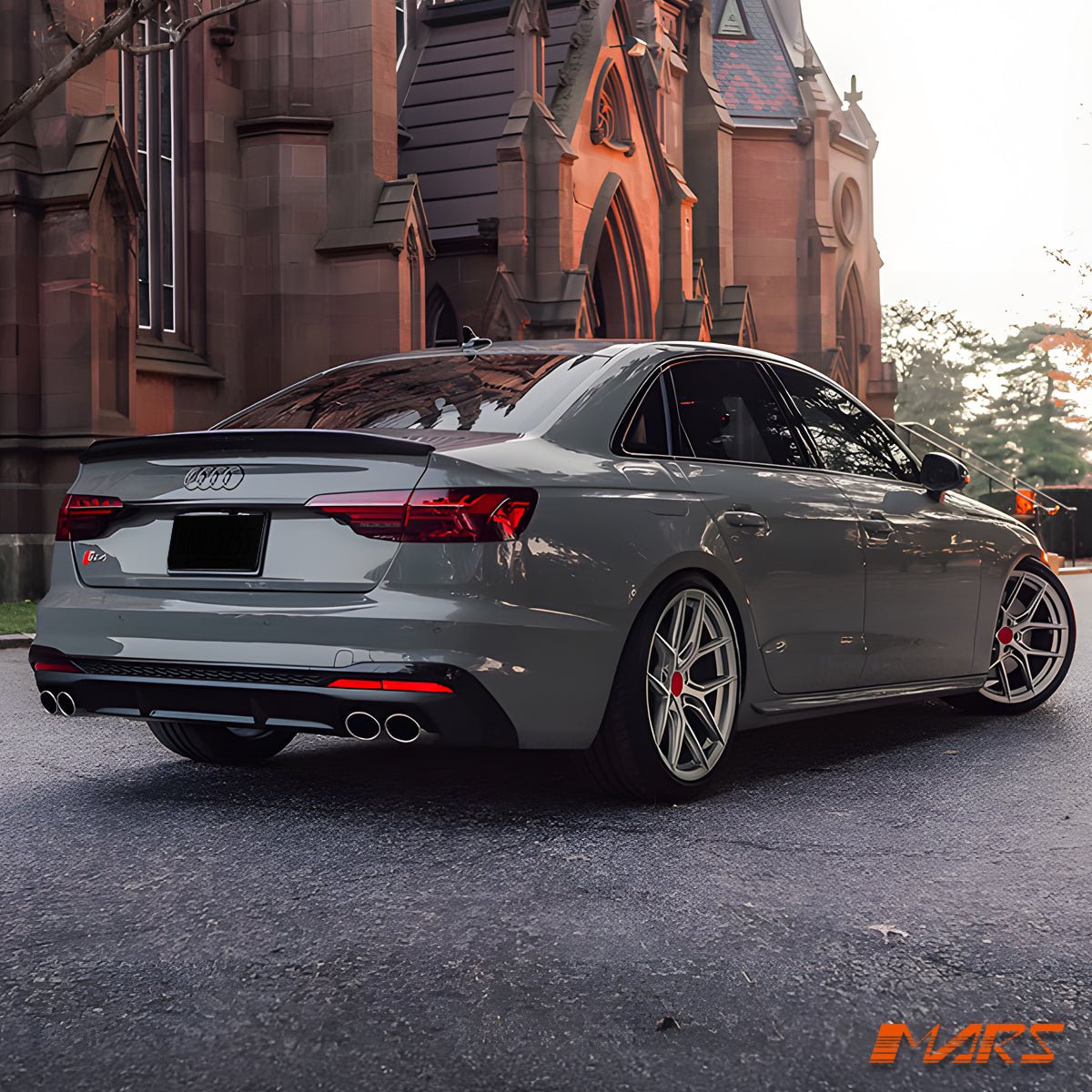 Gloss Black Bumper Bar diffuser Bodykit for AUDI B9 S4 & A4 S - line Sedan Avant 2020 - 2024 - Mars Performance