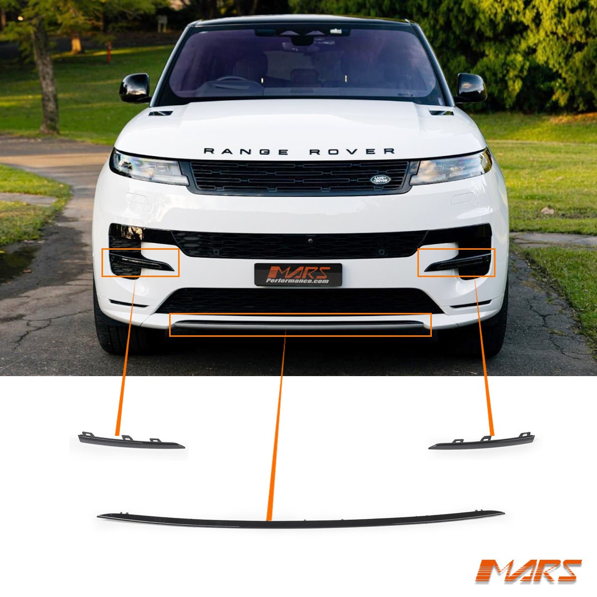 Gloss Black Dynamic Front Bumper bar Lower & Side Trim Bodykit for LAN ...
