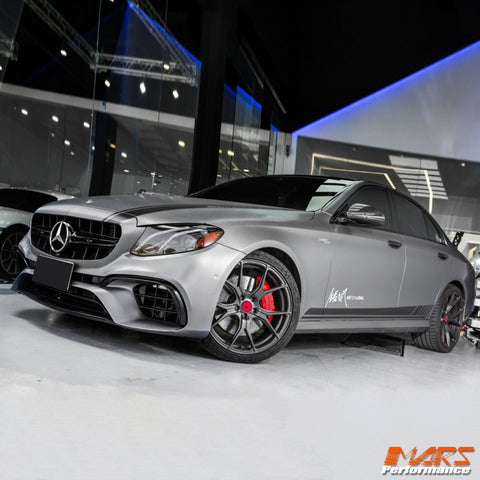 Gloss Black E63 - S Style Front Bumper Bar Grille Grill Bodykit for Mercedes - Benz E - Class 2016 - 2020 Pre Update W213 C238 & E43 E53 AMG - Mars Performance