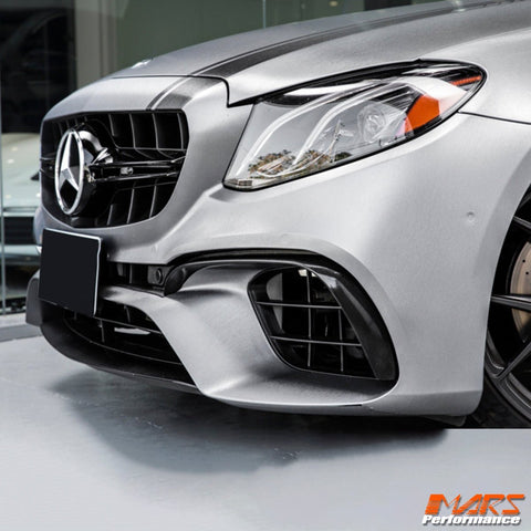 Gloss Black E63 - S Style Front Bumper Bar Grille Grill Bodykit for Mercedes - Benz E - Class 2016 - 2020 Pre Update W213 C238 & E43 E53 AMG - Mars Performance