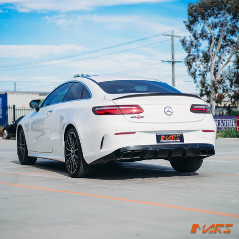 Gloss Black E63 - S Style Rear Bumper bar Diffuser Bodykit for Mercedes - Benz E - Class W238 C238 Coupe & E53 AMG 2017 - 2023 - Mars Performance
