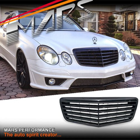 Gloss Black E63 Style Front Bumper Bar Grille for Mercedes - Benz E - Class W211 facelift 07 - 08 - Mars Performance