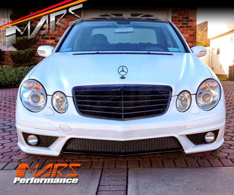 Gloss Black E63 Style Front Bumper Bar Grille for Mercedes - Benz E - Class W211 facelift 07 - 08 - Mars Performance