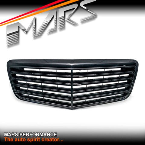 Gloss Black E63 Style Front Bumper Bar Grille for Mercedes - Benz E - Class W211 facelift 07 - 08 - Mars Performance