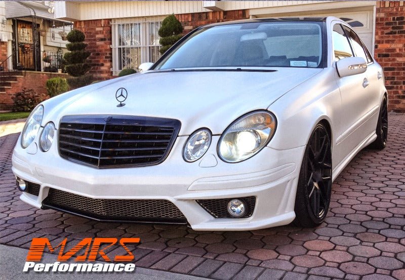 Gloss Black E63 Style Front Bumper Bar Grille for Mercedes - Benz E - Class W211 facelift 07 - 08 - Mars Performance