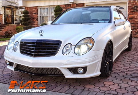 Gloss Black E63 Style Front Bumper Bar Grille for Mercedes - Benz E - Class W211 facelift 07 - 08 - Mars Performance