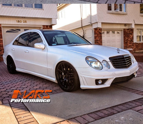 Gloss Black E63 Style Front Bumper Bar Grille for Mercedes - Benz E - Class W211 facelift 07 - 08 - Mars Performance