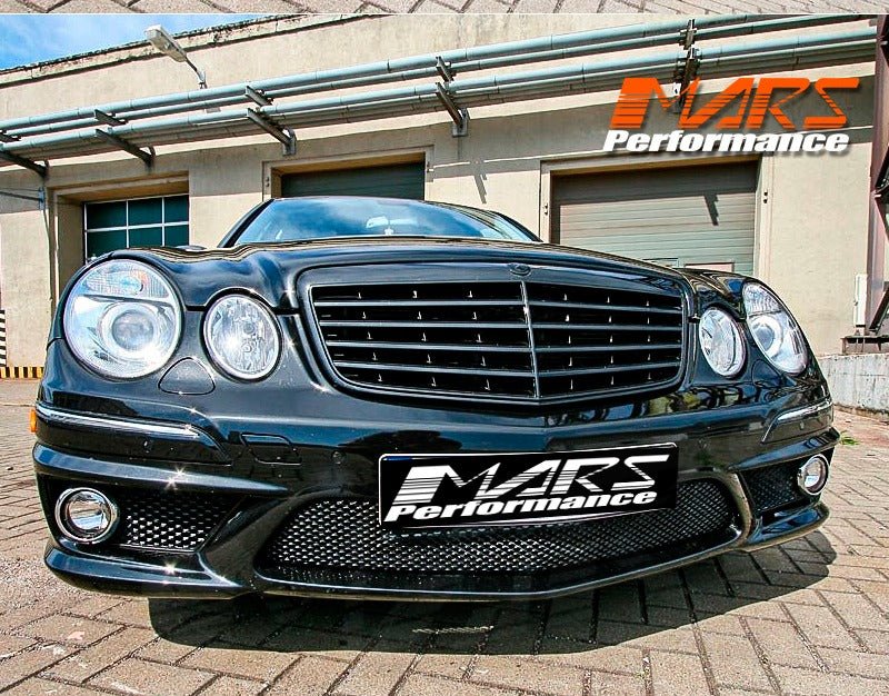 Gloss Black E63 Style Front Bumper Bar Grille for Mercedes - Benz E - Class W211 facelift 07 - 08 - Mars Performance