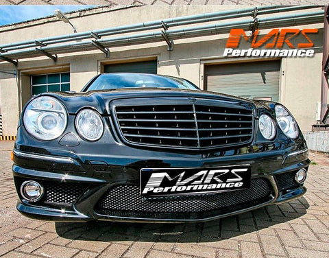 Gloss Black E63 Style Front Bumper Bar Grille for Mercedes - Benz E - Class W211 facelift 07 - 08 - Mars Performance
