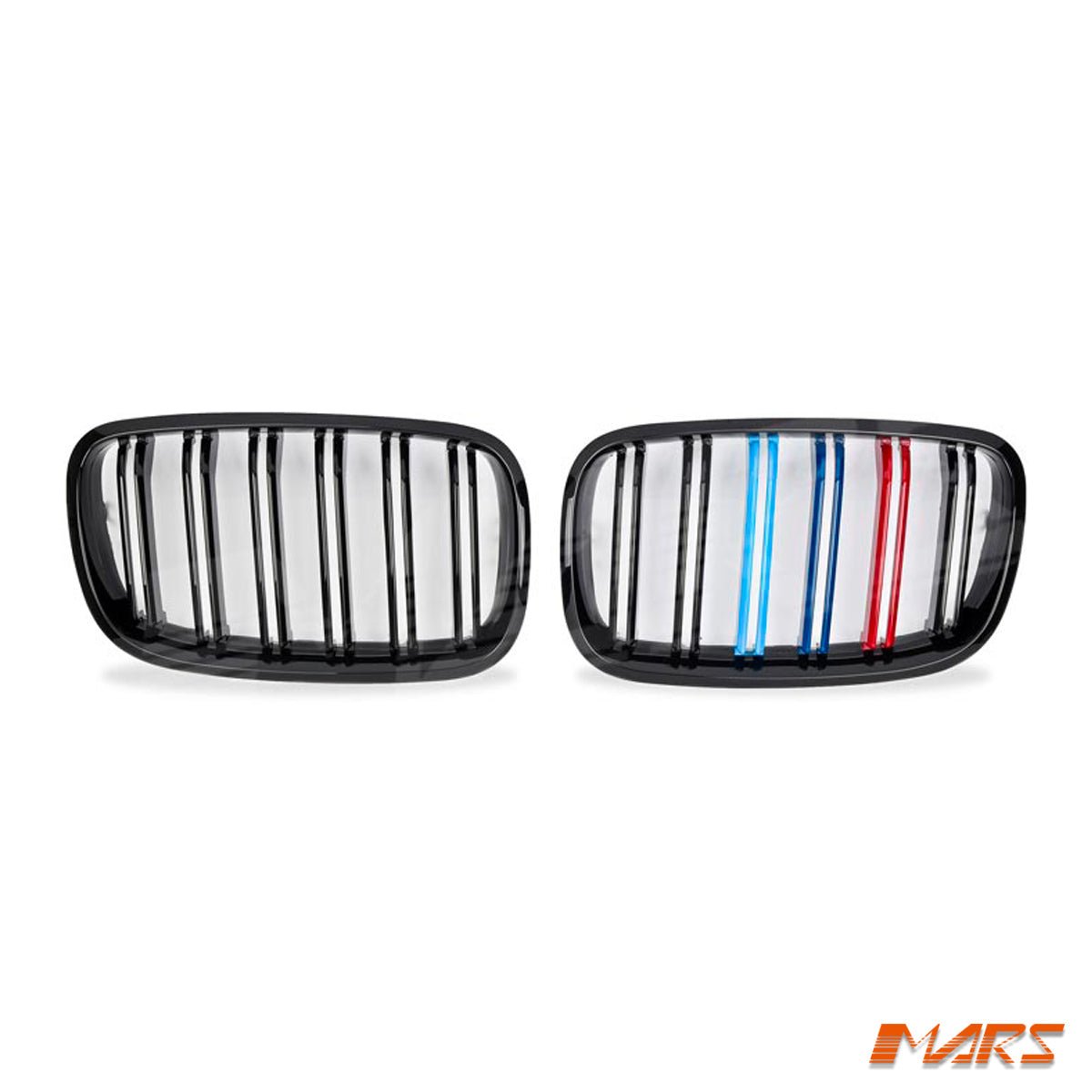 Gloss Black F86 X5M X6M Style Front Kidney Grille Grill Bodykit with colour Stripes for BMW X5 E70 & X6 E71 - Mars Performance