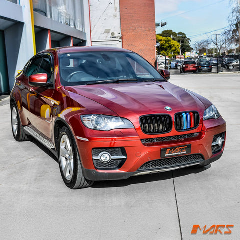 Gloss Black F86 X5M X6M Style Front Kidney Grille Grill Bodykit with colour Stripes for BMW X5 E70 & X6 E71 - Mars Performance