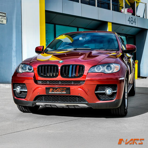Gloss Black F86 X5M X6M Style Front Kidney Grille Grill Bodykit with colour Stripes for BMW X5 E70 & X6 E71 - Mars Performance