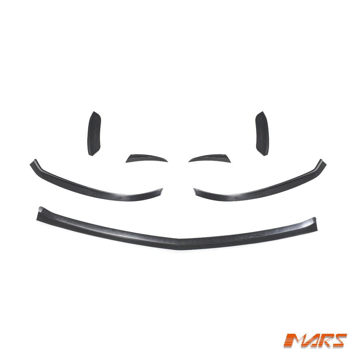 Gloss Black Front bumper Aero lip BodyKit & side Blade Canards for Mercedes - Benz A - Class W177 V177 & A35 AMG 2018 - 2023 - Mars Performance