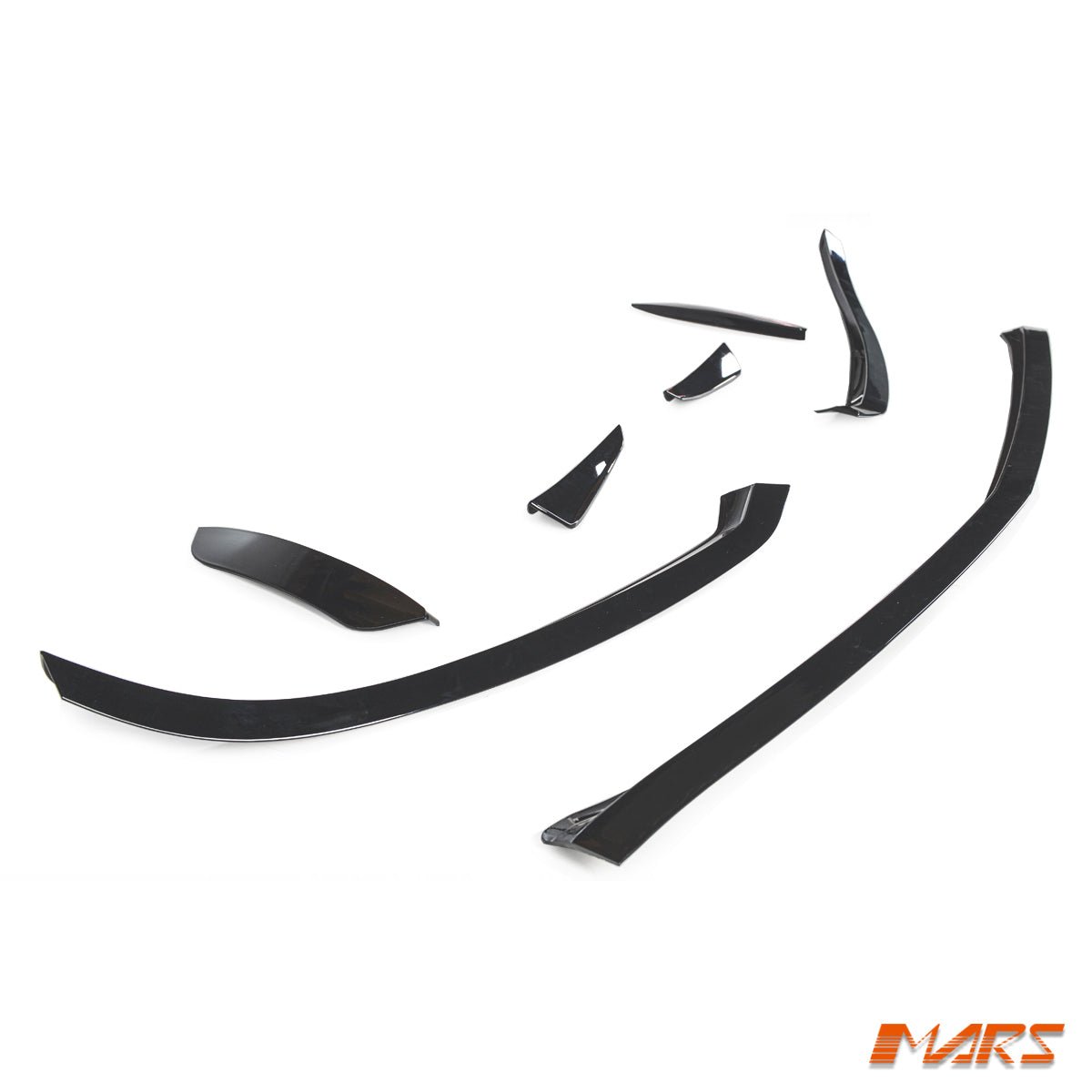 Gloss Black Front bumper Aero lip BodyKit & side Blade Canards for Mercedes - Benz A - Class W177 V177 & A35 AMG 2018 - 2023 - Mars Performance