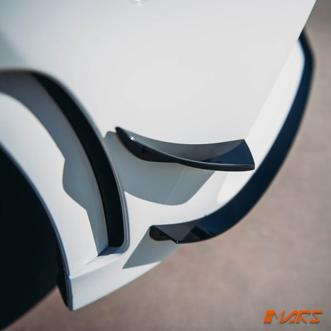 Gloss Black Front bumper Aero lip BodyKit & side Blade Canards for Mercedes - Benz A - Class W177 V177 & A35 AMG 2018 - 2023 - Mars Performance