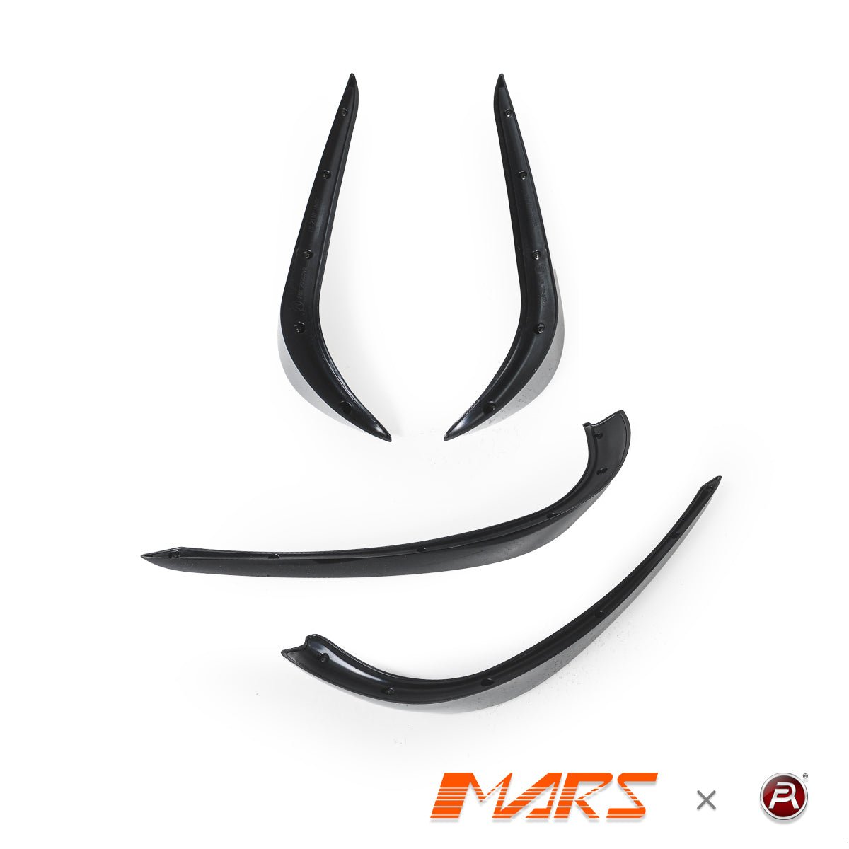 Gloss Black Front bumper bar Canard Blades Bodykit for Mercedes - Benz C - Class C205 S205 W205 AMG Bumper Bar & C43 2015 - 2018 - Mars Performance