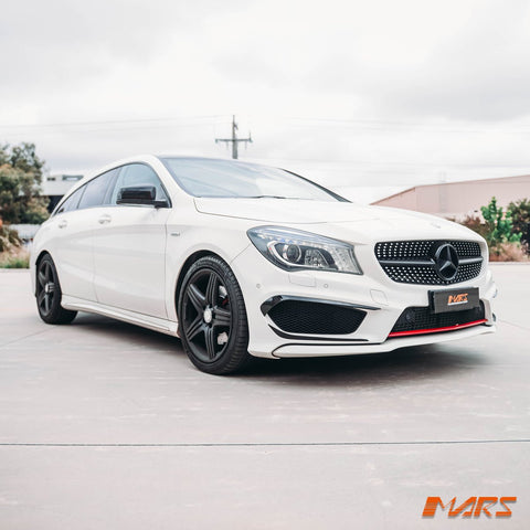 Gloss Black Front bumper bar Canard Blades Bodykit for Mercedes - Benz CLA Class C117 X117 Sport Package & CLA45 AMG 2013 - 2016 - Mars Performance