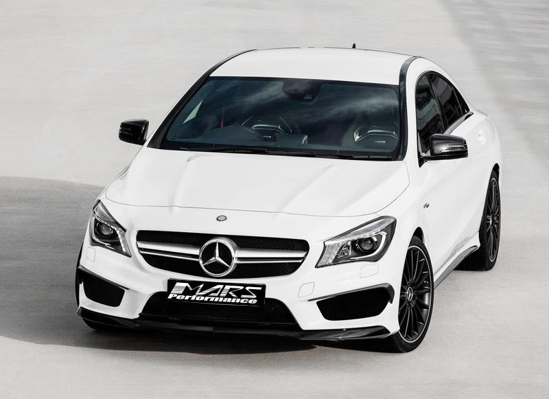 Gloss Black Front bumper bar Canard Blades for Mercedes - Benz CLA Class C117 X117 AMG Package & CLA45 AMG MY13 - MY16 - Mars Performance