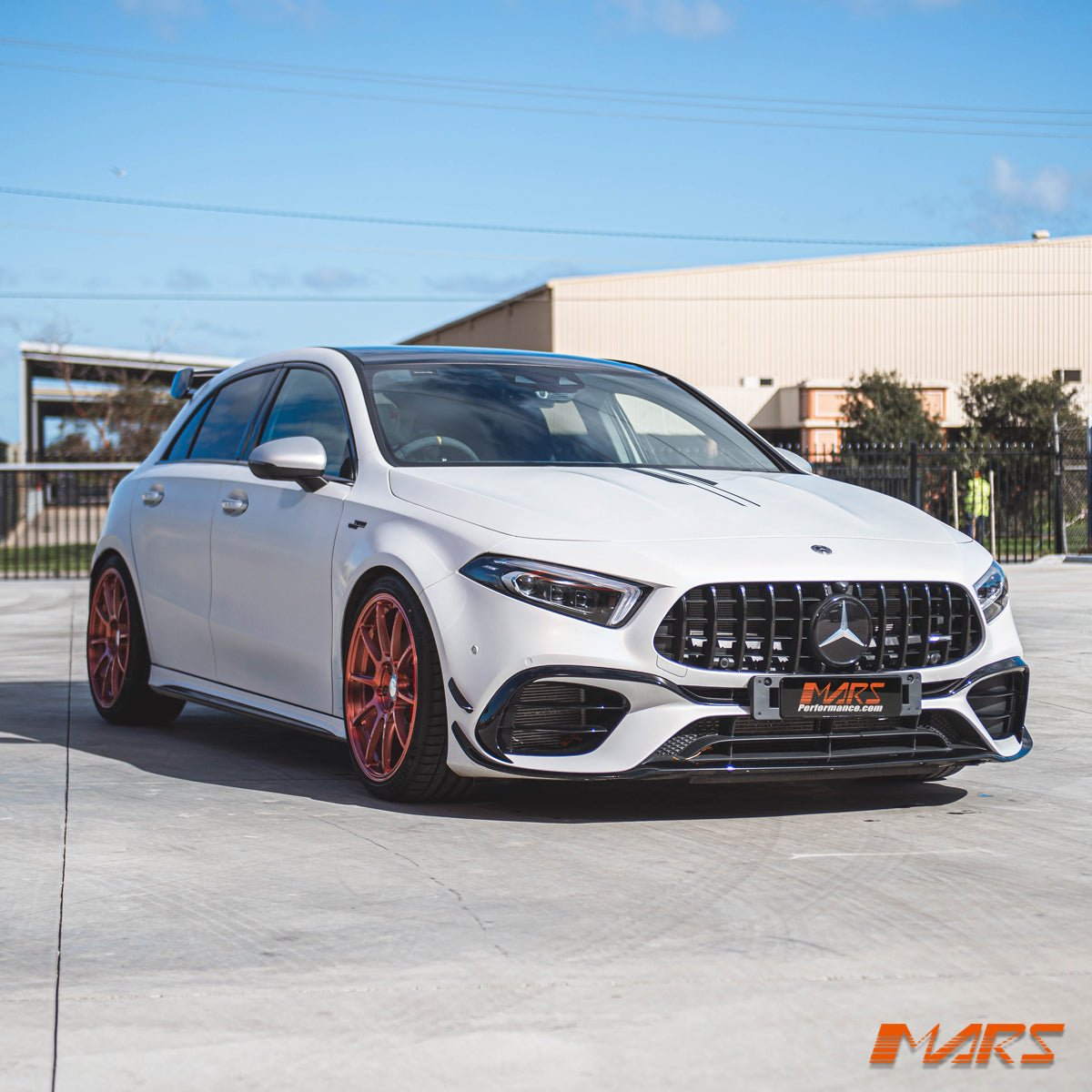 Gloss Black Front Bumper Bar Grill for Mercedes - Benz A45 A45S AMG W177 Hatch 2018 - 2024 - Mars Performance