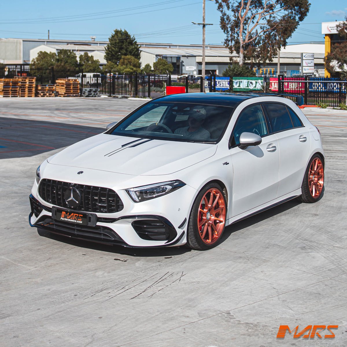 Gloss Black Front Bumper Bar Grill for Mercedes - Benz A45 A45S AMG W177 Hatch 2018 - 2024 - Mars Performance