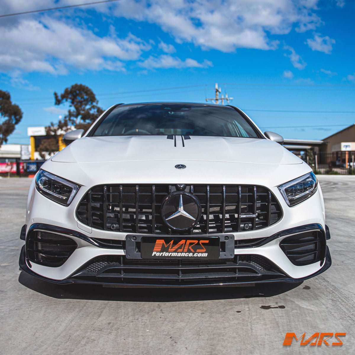 Gloss Black Front Bumper Bar Grill for Mercedes - Benz A45 A45S AMG W177 Hatch 2018 - 2024 - Mars Performance