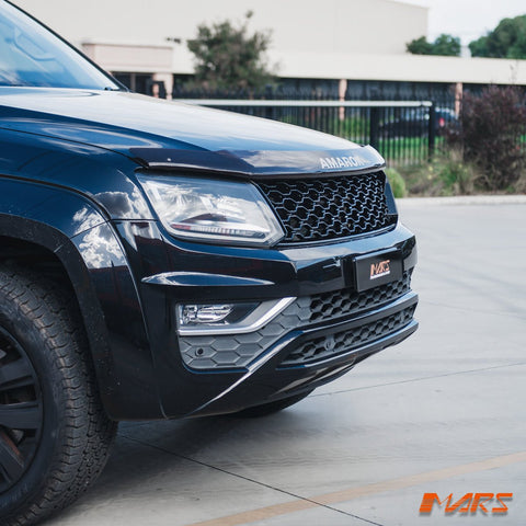 Gloss Black Front Bumper Bar Grille Grill Mesh Bodykit for VW Volkswagen Amarok 2H 2011 - 2020 - Mars Performance