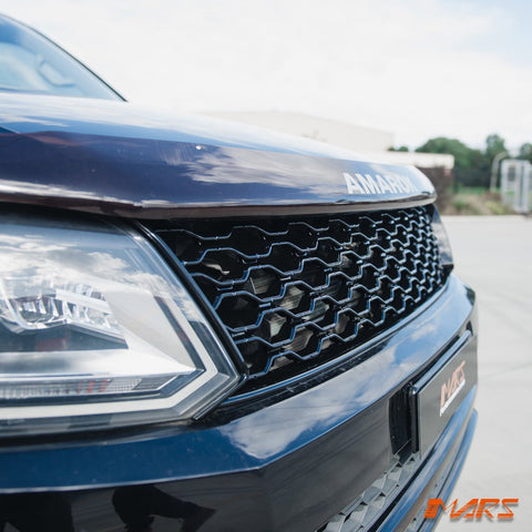 Gloss Black Front Bumper Bar Grille Grill Mesh Bodykit for VW Volkswagen Amarok 2H 2011 - 2020 - Mars Performance