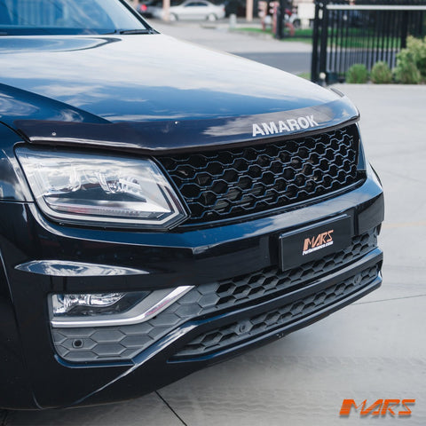 Gloss Black Front Bumper Bar Grille Grill Mesh Bodykit for VW Volkswagen Amarok 2H 2011 - 2020 - Mars Performance