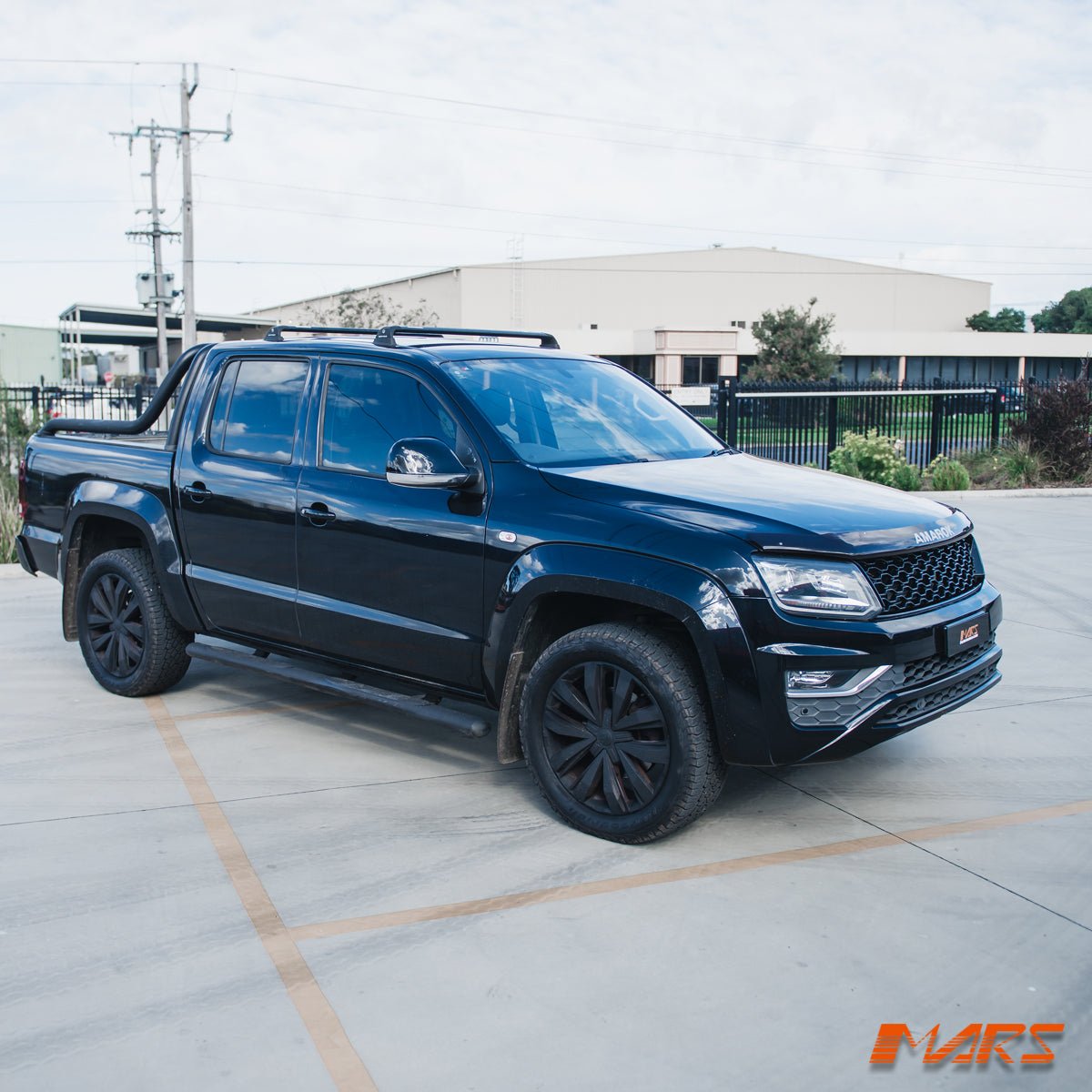 Gloss Black Front Bumper Bar Grille Grill Mesh Bodykit for VW Volkswagen Amarok 2H 2011 - 2020 - Mars Performance