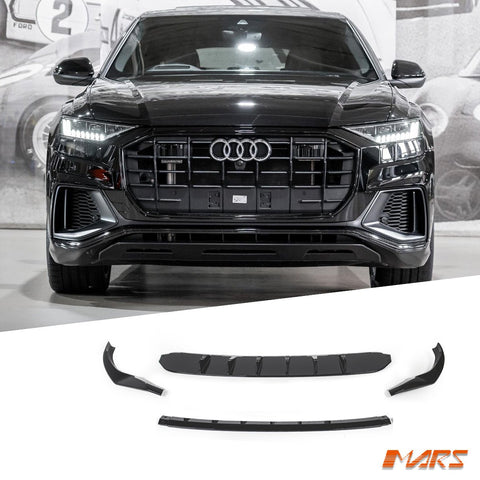 Gloss Black Front Bumper bar Lower Lip Spoiler Bodykit for AUDI Q8 S - line & SQ8 F1 2018 - 2023 - Mars Performance