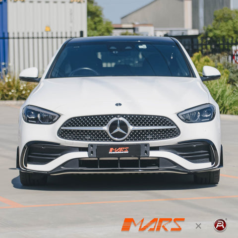 Gloss Black Front Bumper Bar Lower Lip Spoiler Bodykit for Mercedes - Benz C - Class W206 with AMG Sport Bumper Bar & C43 2022 - 2025 - Mars Performance