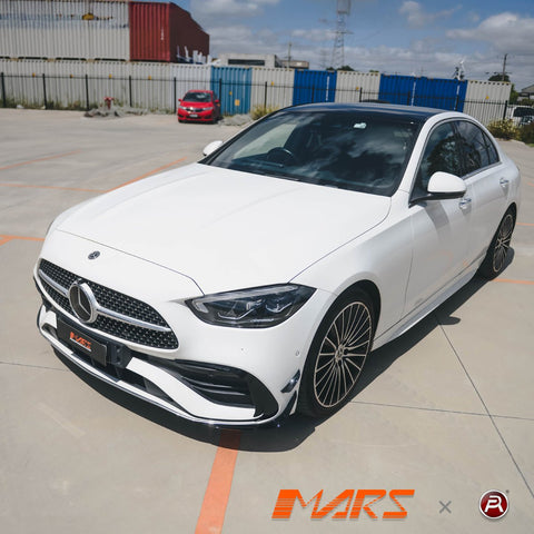 Gloss Black Front Bumper Bar Side Blade Canards Bodykit for Mercedes - Benz C - Class W206 with AMG Sport Bumper Bar & C43 2022 - 2025 - Mars Performance