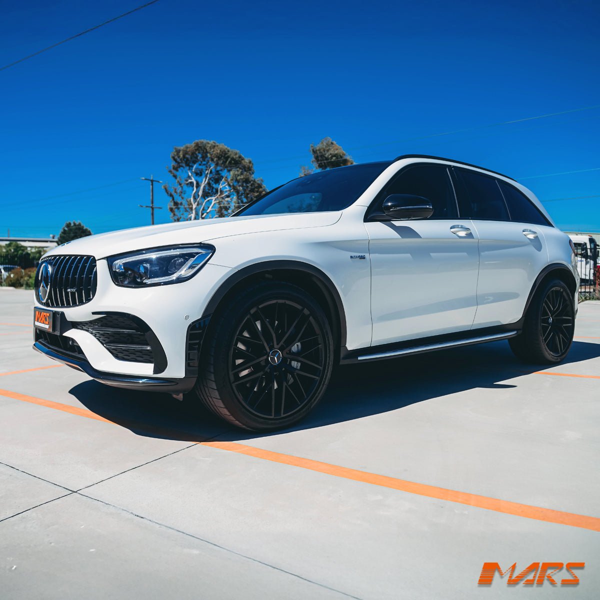 Gloss Black Front Bumper Bar Side Vent Cover Blade for Mercedes - Benz GLC - Class 2019 - 2023 X253 Hatch / C253 Coupe & GLC43 AMG Bodykit - Mars Performance