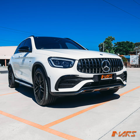 Gloss Black Front Bumper Bar Side Vent Cover Blade for Mercedes - Benz GLC - Class 2019 - 2023 X253 Hatch / C253 Coupe & GLC43 AMG Bodykit - Mars Performance