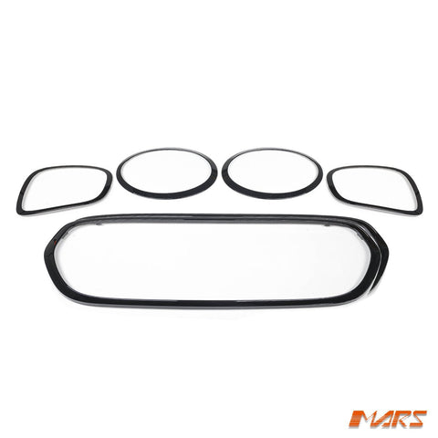 Gloss Black Front Grill & Head lights Tail lights Trim Cover for Mini Cooper F56 F55 Hatch F57 Convertible 2020 - 2023 - Mars Performance