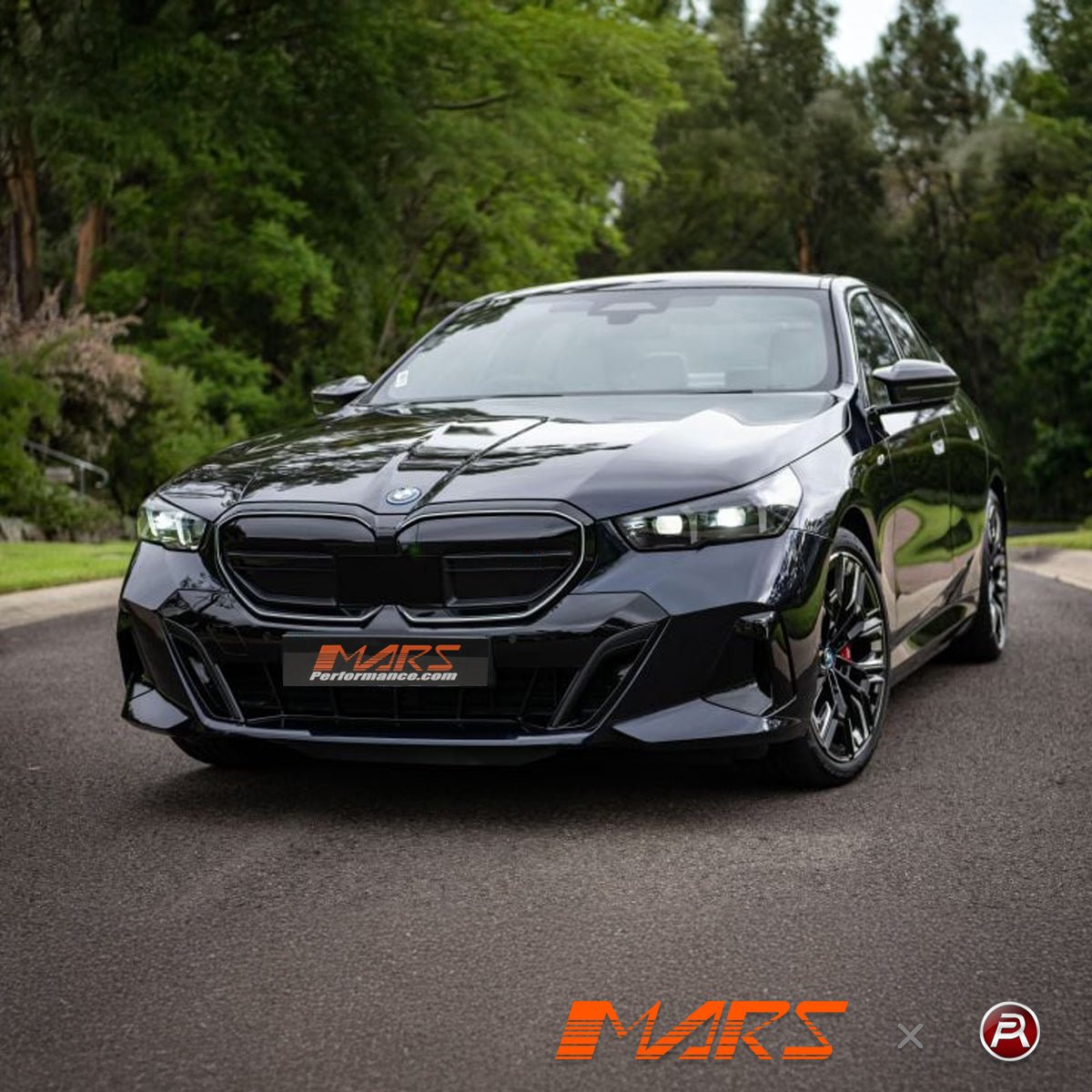 Gloss Black G90 G99 M5 Style Front Bumper Bar Kidney Grille Grill Bodykit for BMW 5 Series G60 Sedan & G61 Wagon 2024+ - Mars Performance