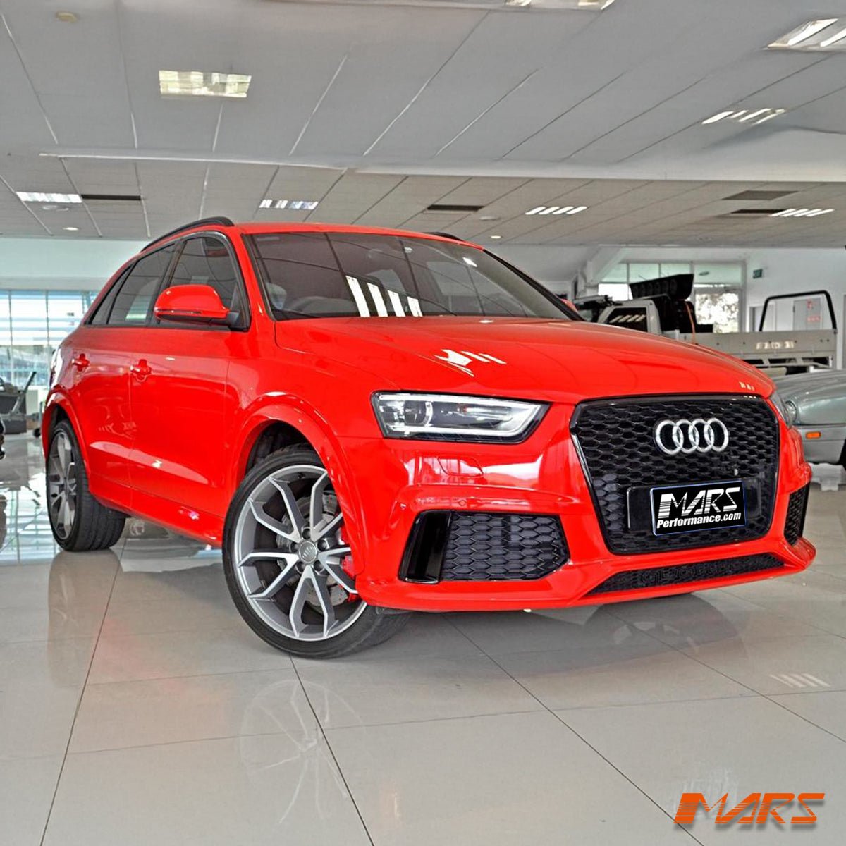 Gloss Black Honeycomb RS - Q3 Style Front Bumper Bar Grille Grill Bodykit for AUDI Q3 8U 2012 - 2014 - Mars Performance