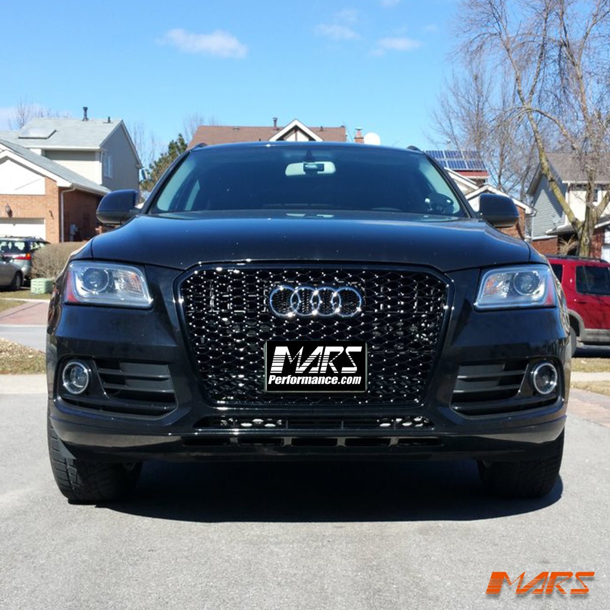 Gloss Black Honeycomb RS - Q5 Style Front Bumper Bar Grille Grill Bodykit for AUDI Q5 8R 2013 - 2016 - Mars Performance