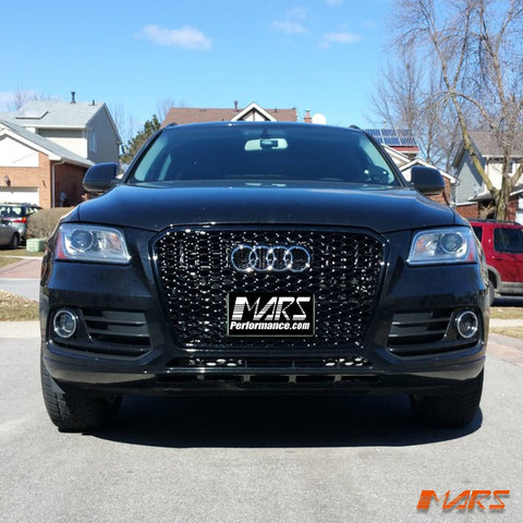 Gloss Black Honeycomb RS - Q5 Style Front Bumper Bar Grille Grill Bodykit for AUDI Q5 8R 2013 - 2016 - Mars Performance