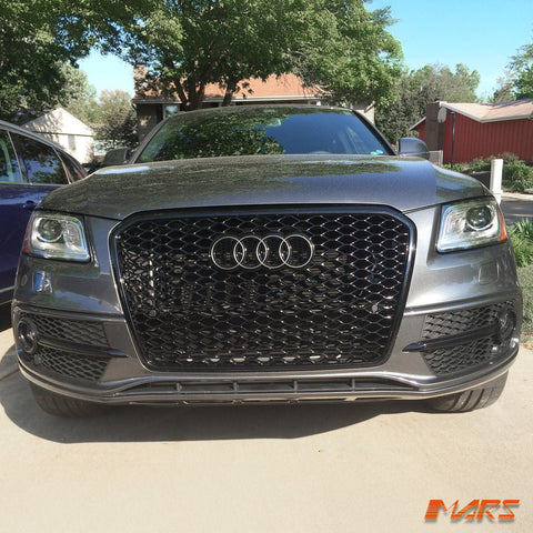 Gloss Black Honeycomb RS - Q5 Style Front Bumper Bar Grille Grill Bodykit for AUDI Q5 8R 2013 - 2016 - Mars Performance