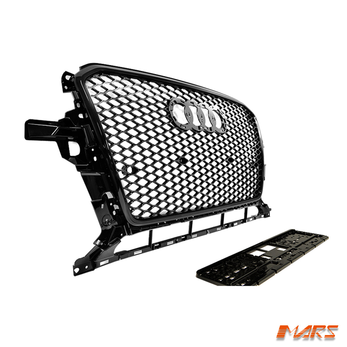 Gloss Black Honeycomb RS - Q5 Style Front Bumper Bar Grille Grill Bodykit for AUDI Q5 8R 2013 - 2016 - Mars Performance