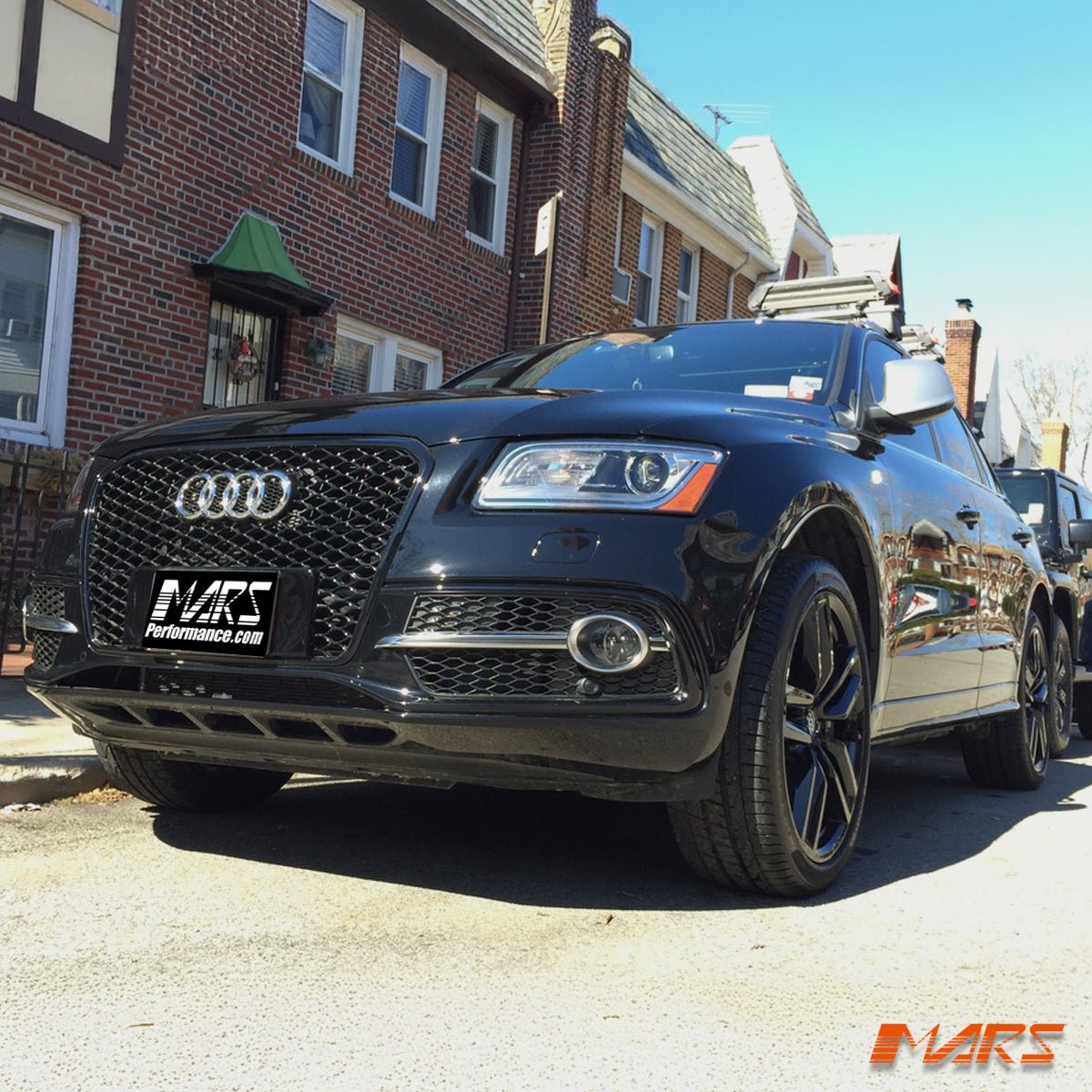 Gloss Black Honeycomb RS - Q5 Style Front Bumper Bar Grille Grill Bodykit for AUDI Q5 8R 2013 - 2016 - Mars Performance