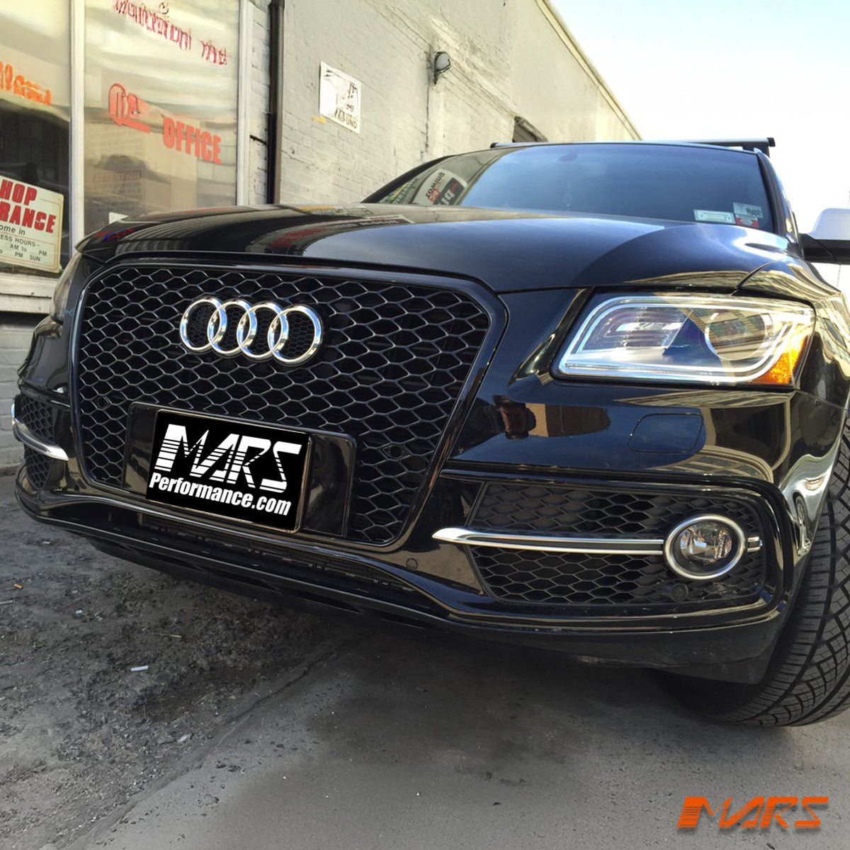 Gloss Black Honeycomb RS - Q5 Style Front Bumper Bar Grille Grill Bodykit for AUDI Q5 8R 2013 - 2016 - Mars Performance